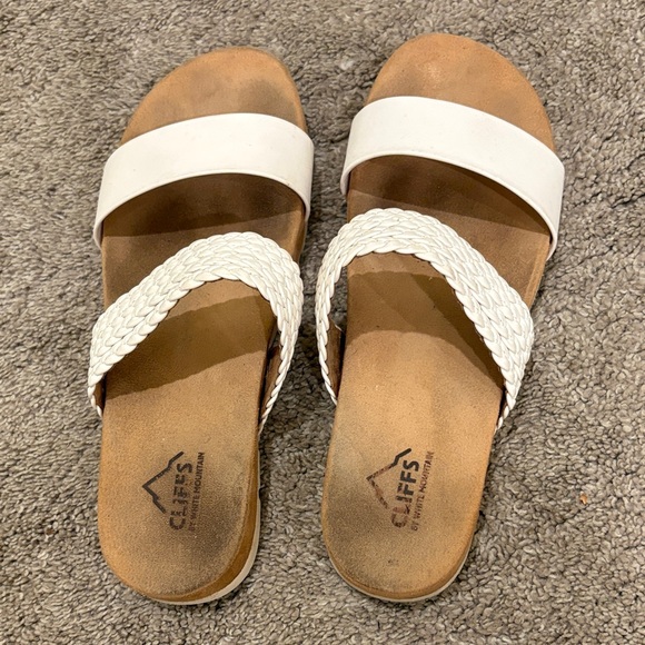Cliffs by WHITE MOUNTAIN White Braided Double-Strap Slide Sandals - Picture 2 of 2